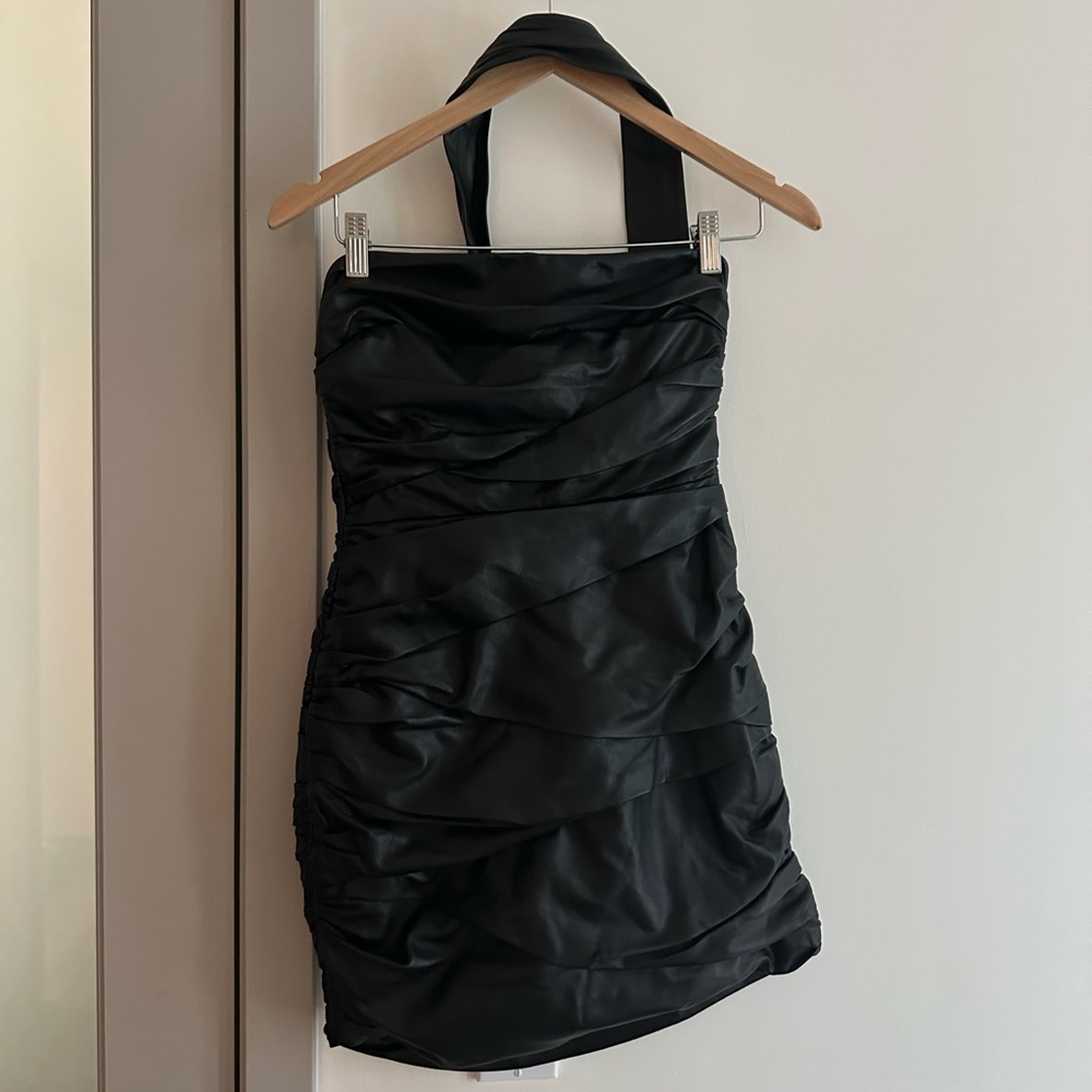 ZAYNEP ARCAY leather mini dress